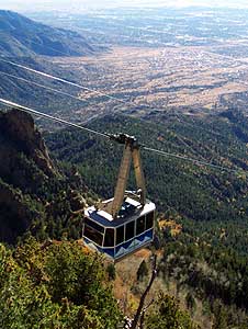 the sandia tramway, about to ... well .. dock?